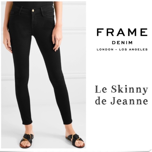 Frame Denim Le Skinny De Jeanne Side Ankle Zipper Stretch Jeans 30 - Picture 1 of 7